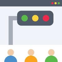 traffic light user website sign - flat icon vector