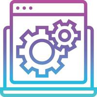 development software engineering preference setting - gradient icon vector