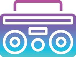radio party music song electricity - gradient solid icon vector