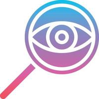 observing lens eye focus spy - gradient solid icon vector