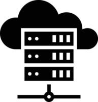 server website cloud software development - solid icon vector
