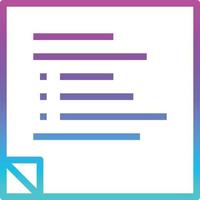 sticky note post it stationery - gradient icon vector