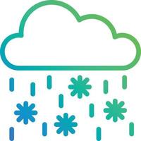 snow rain raining snowing falling - gradient icon vector