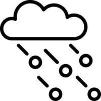 sleeting snowing raining strom - outline icon vector