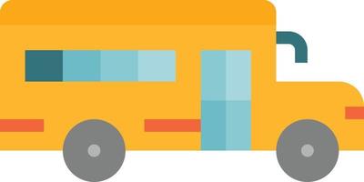 transporte en autobús escolar - icono plano vector