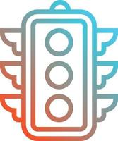 traffic light transportation - gradient icon vector