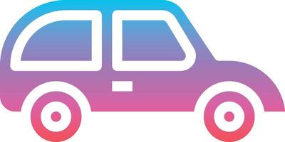 car transportation automobile - gradient solid icon vector