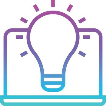 intelligent system idea software development - gradient icon vector