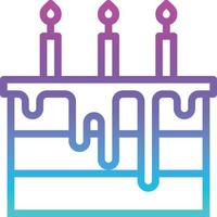 cake party birthday candle surprise - gradient icon vector