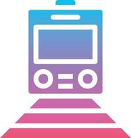 transport train railway public transportation subway - gradient solid icon vector