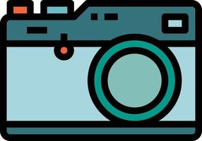 camera party digital film photograph - filled outline icon vector