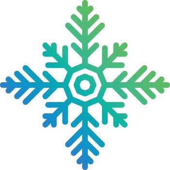 snowflake snow ice cold - gradient icon vector