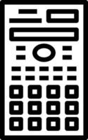 Calculadora de análisis de dispositivos electrónicos digitales - icono de contorno vector