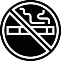 transporte para no fumadores - icono sólido vector