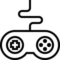 joystick pad party game play - outline icon vector