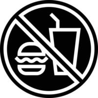 sin transporte de alimentos y bebidas - icono sólido vector