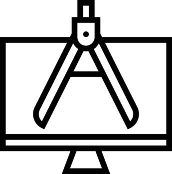 architecture structure preference software development - outline icon vector