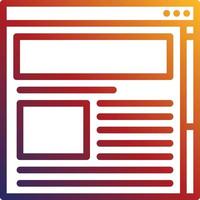 browser online website page marketing - gradient icon vector