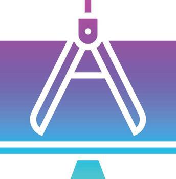 architecture structure preference software development - gradient solid icon vector