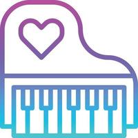 piano music love instrument musical instrument melody music instrument love and romance - gradient icon vector