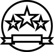 review star rating badge ecommerce - outline icon vector