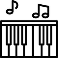 instrument piano electone music electone multimedia - outline icon vector