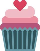 cupcake food sweet muffin bakery dessert cupcake baked food and restaurant - flat icon vector