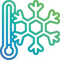 cold temperature freeze chill - gradient icon vector