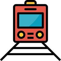 transport train railway public transportation subway - filled outline icon vector