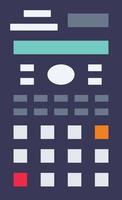 calculator digital electronic device analysis - flat icon vector