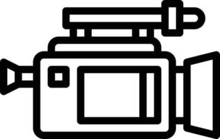 video camera party record footage - outline icon vector