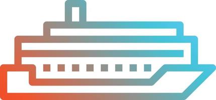 cruise ship transportation - gradient icon vector