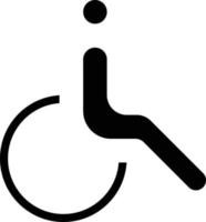 disabled person wheelchair - solid icon vector