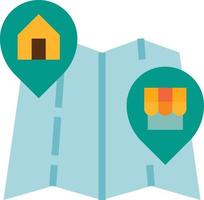 map location shopping address ecommerce - flat icon vector