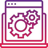 development software engineering preference setting - gradient icon vector