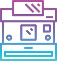 instant camera party photograph polaroid - gradient icon vector