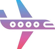 transport travel plane airport airplane aeroplane flight transportation - gradient solid icon vector