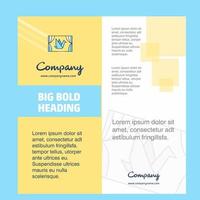 Window Company Brochure Title Page Design Company profile annual report presentations leaflet Vector Background