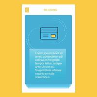 Credit card mobile vertical banner design design Vector