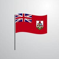 Bermuda waving Flag vector