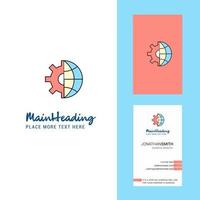 Internet setting Creative Logo and business card vertical Design Vector