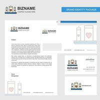 Love candles Business Letterhead Envelope and visiting Card Design vector template