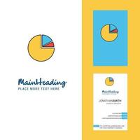 Pie chart Creative Logo and business card vertical Design Vector