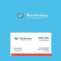 Eye logo Design with business card template Elegant corporate identity Vector