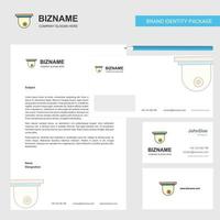 Cctv Business Letterhead Envelope and visiting Card Design vector template