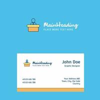 Reception logo Design with business card template Elegant corporate identity Vector