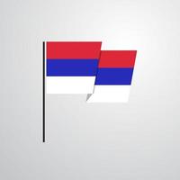 vector de diseño de bandera ondeante de república srpska