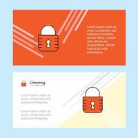 Locked abstract corporate business banner template horizontal advertising business banner vector