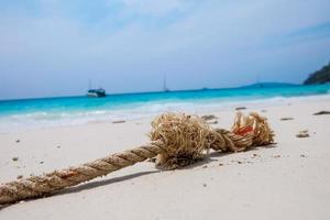 Rope on the sand photo