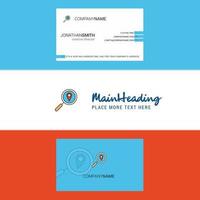 Beautiful Search location Logo and business card vertical Design Vector